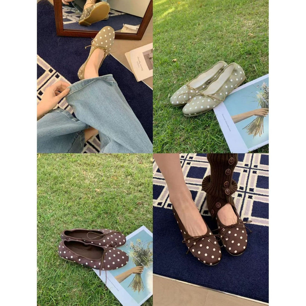 Women's Ballet Flats with Bow Detail
