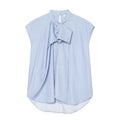 Women's Blouse with Modern Cut and Unique Tie Collar