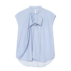 Women's Blouse with Modern Cut and Unique Tie Collar