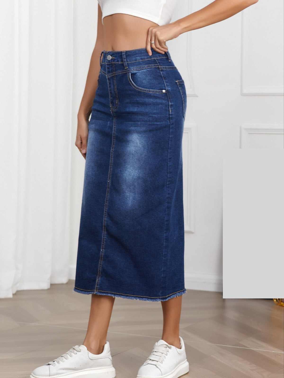 Women's Denim Maxi Skirt