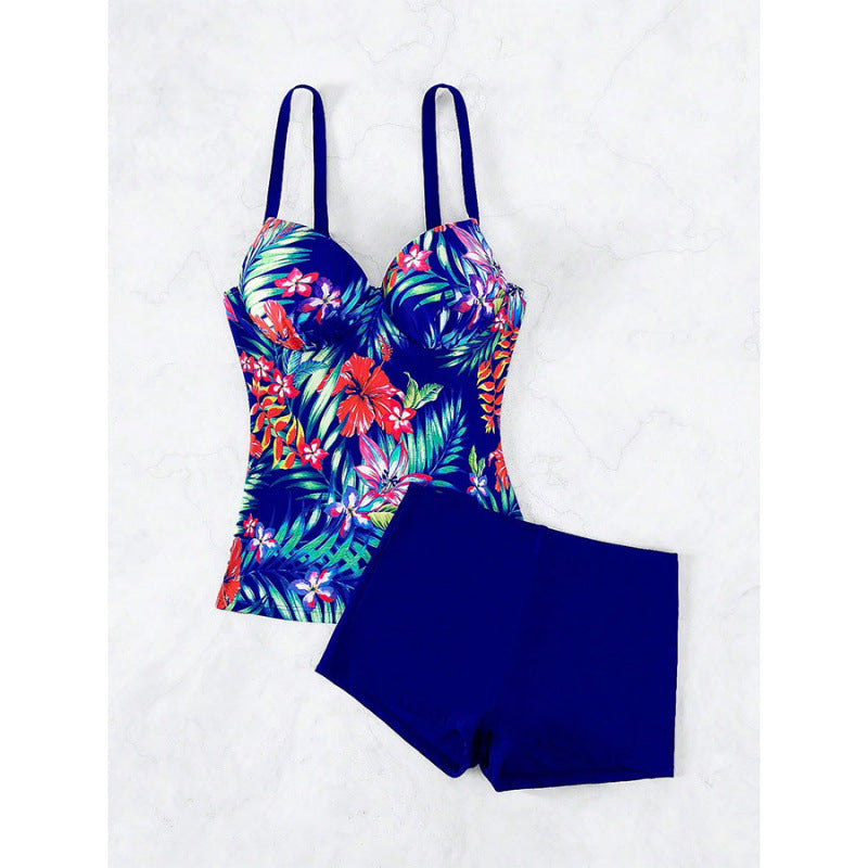 Women's Swimsuit Set with Floral Top