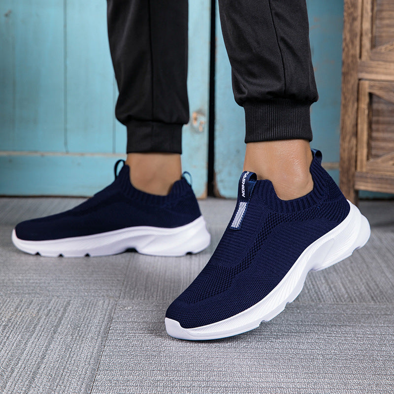 Women's Breathable Knit Sneakers with Elastic Entry