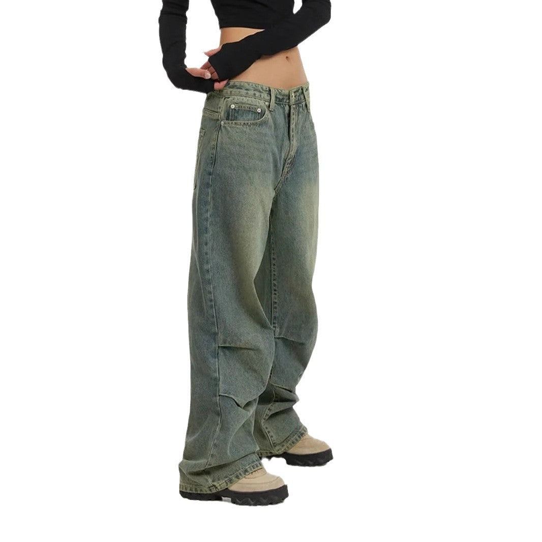Women's High-Waisted Wide-Leg Baggy Jeans