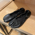 Women's Ballet Flats with Rounded Toe and Lace-Up Detail