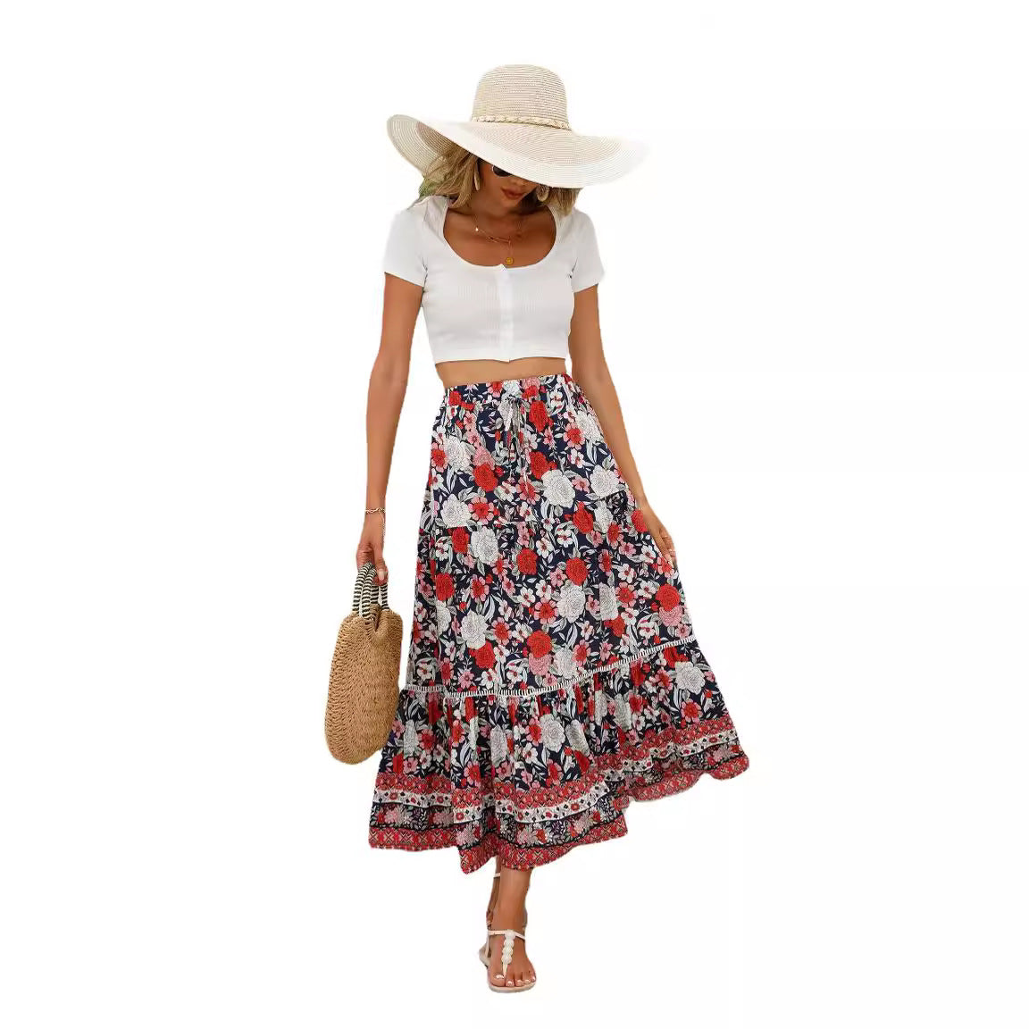 Women's Floral Maxi Skirt