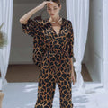 Women's Wide-Leg Jumpsuit with Giraffe Print