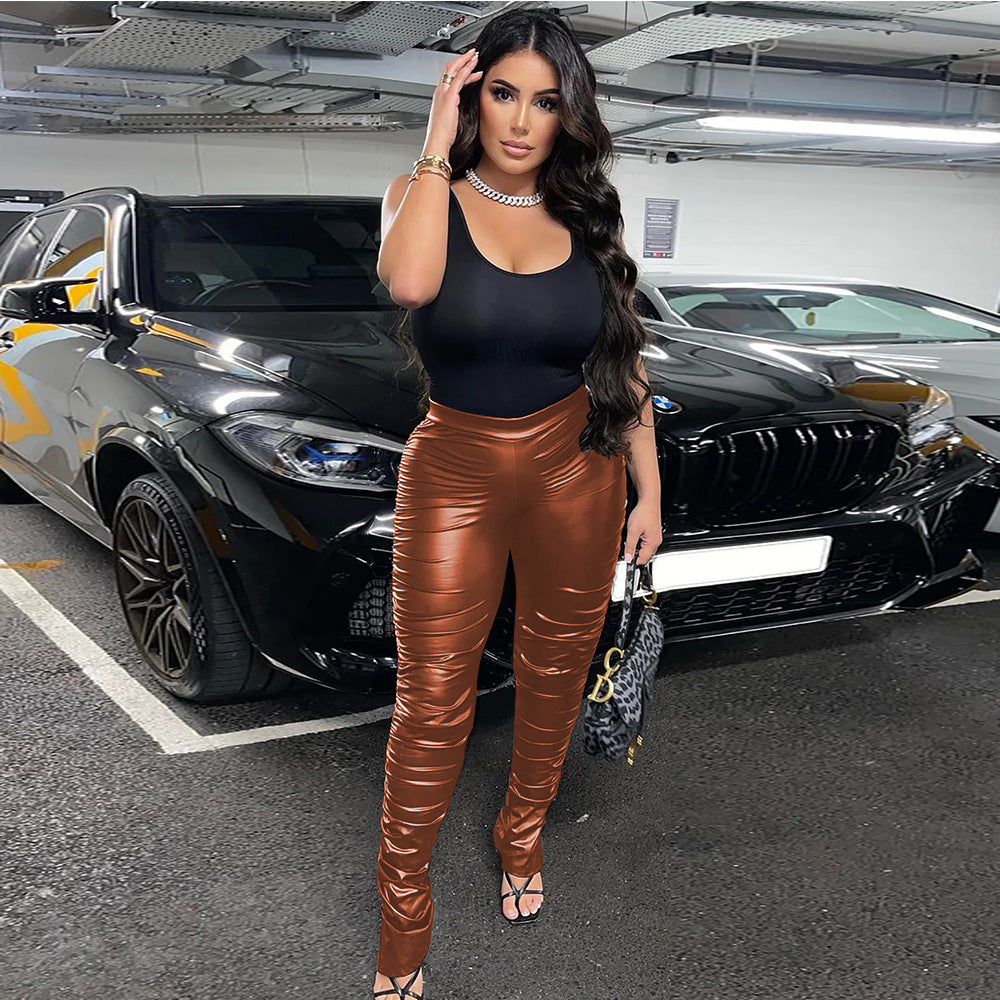 Women's High-Waisted Biker Pants
