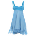 Women's Chiffon Dress with Flowing Hem and Sweetheart Neckline