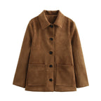 Elegant Suede-Look Jacket