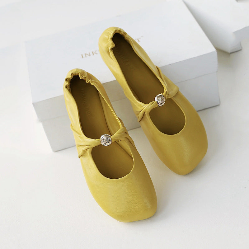 Women's Ballet Flats with Bow Accent