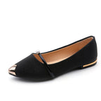 Women's Ballet Flats with Sparkling Glitter Material and Elegant Appliqué