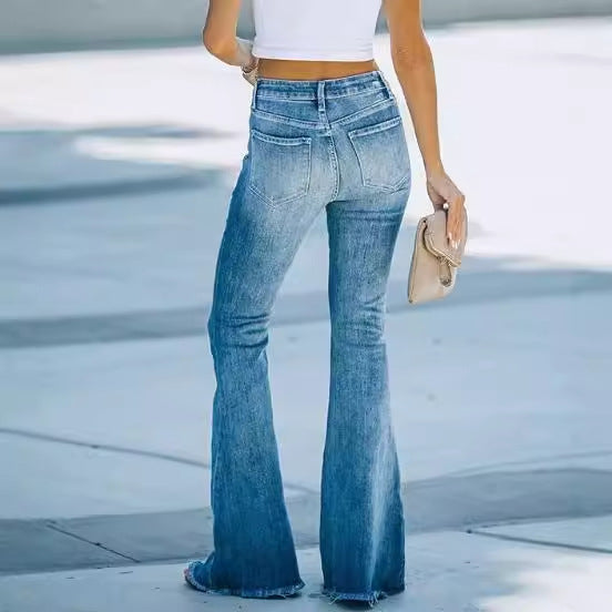 Women's High-Waist Flared Jeans