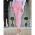 Women's High-Waisted Slimming Pants with Decorative Stitching