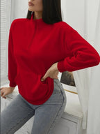 Women's Comfortable Mock Neck Pullover