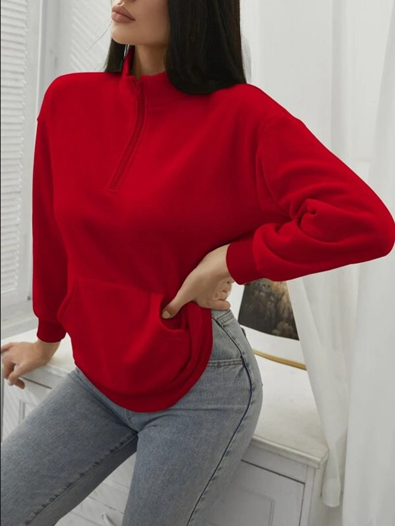 Women's Comfortable Mock Neck Pullover