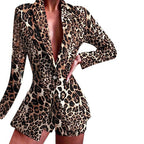 Women's Fashionable Blazer with Shorts and Striking Color Design