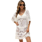 Women's Elegant Crochet Beach Cover-Up