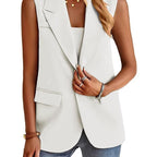 Women's Sleeveless Blazer Jacket