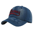 Men's Distressed Denim Embroidered Baseball Cap