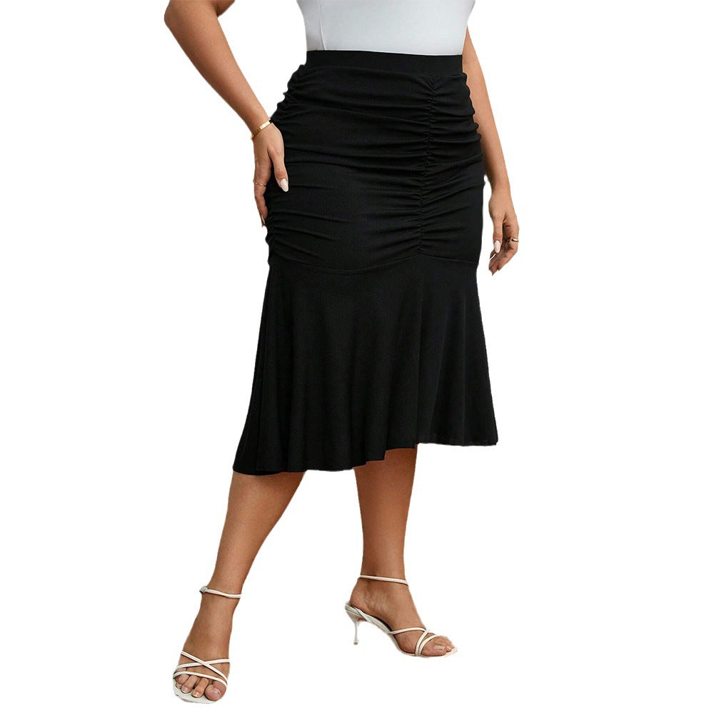 Women's Midi Skirt with Ruffles