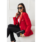 Women's Elegant Blazer with Pockets and Gold Buttons