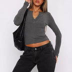 Women's Long Sleeve Button-Down Shirt, Slim Fit
