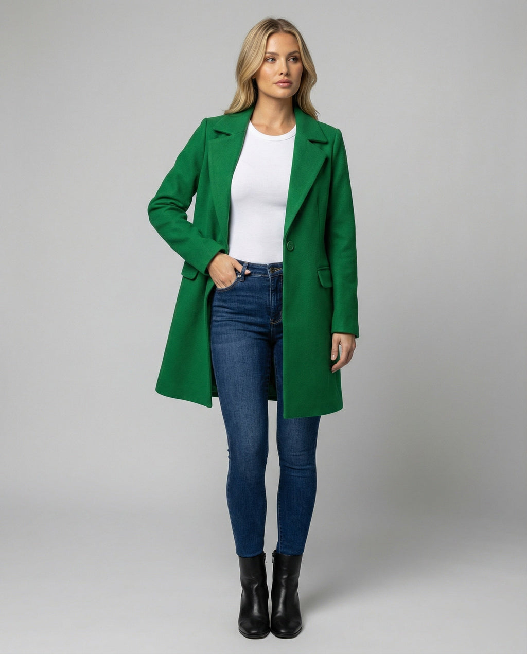 Textured Long Blazer