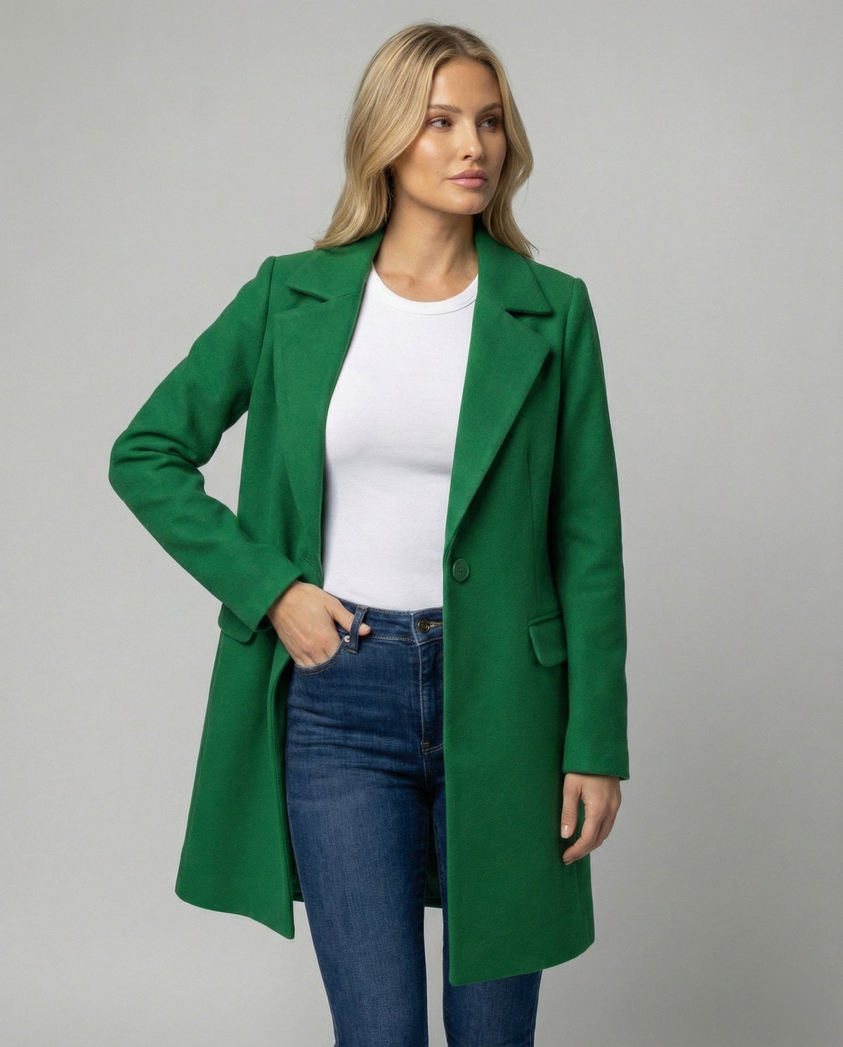 Textured Long Blazer