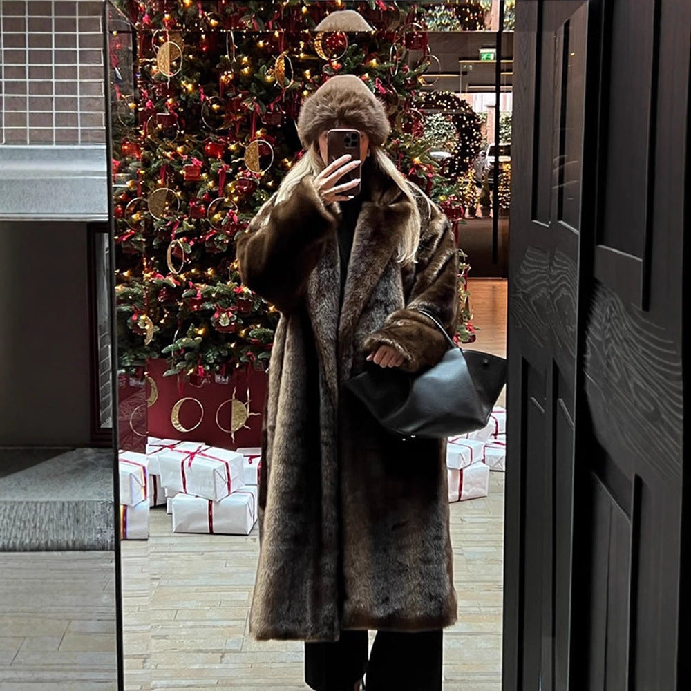 Women's Luxury Faux Fur Coat
