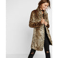 Women's Fashionable Faux Fur Coat in Vibrant Leopard Print