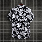 Women's Short-Sleeve Shirt with Floral Design