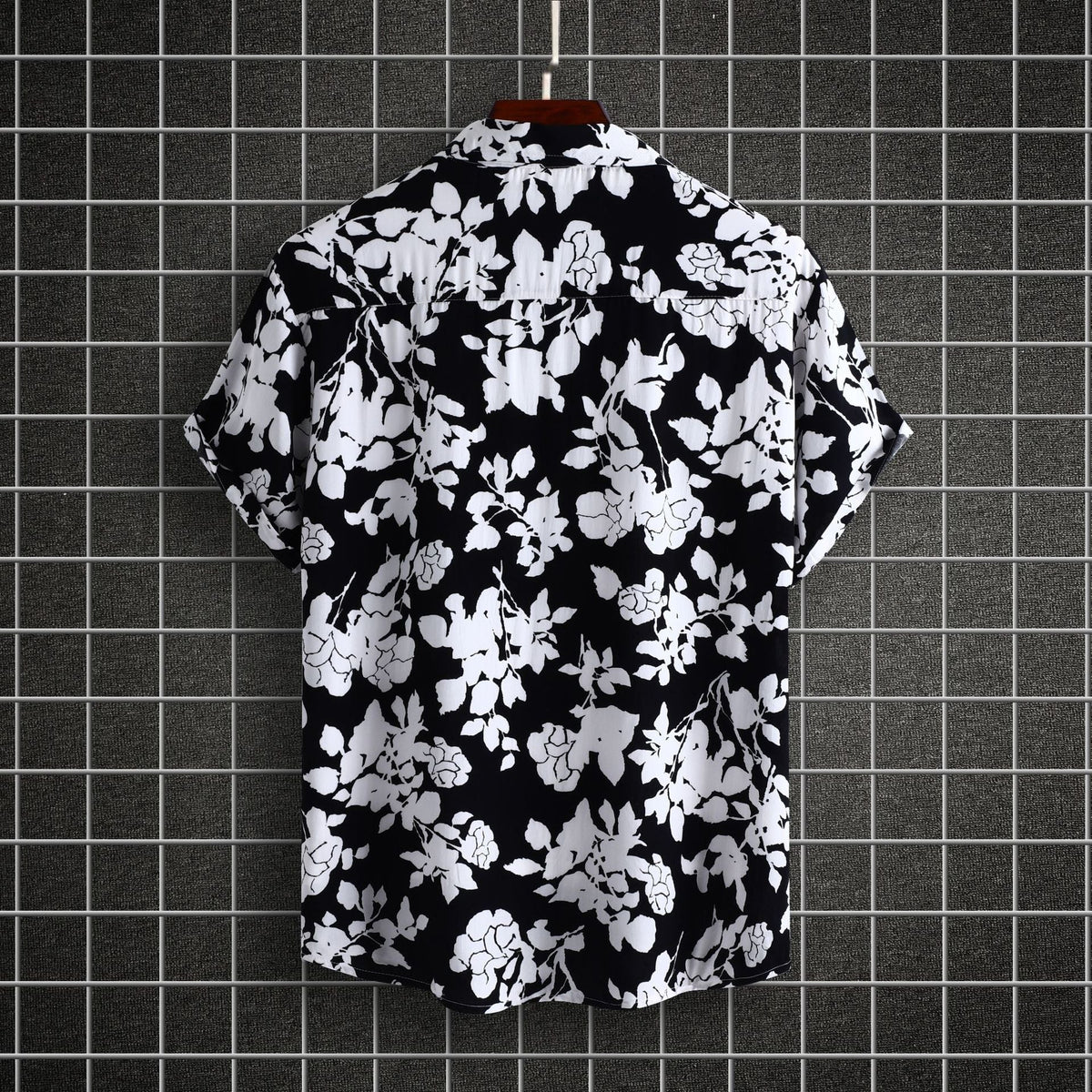 Women's Short-Sleeve Shirt with Floral Design