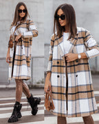 Women's Plaid Oversized Winter Coat
