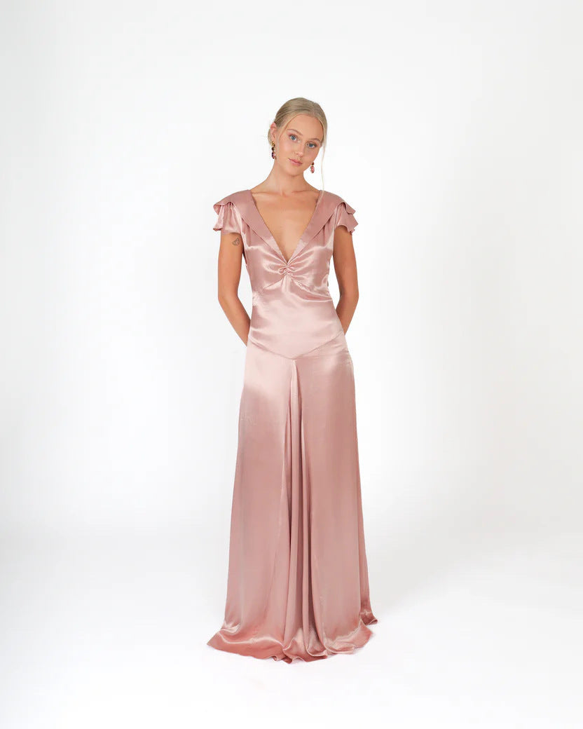Elegant and Flowing Satin Jumpsuit