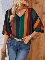 Women's Colorful Striped Top