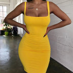 Bodycon Mini Dress with Wide Straps