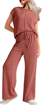 Women's Casual Wide-Leg Jumpsuit with Elastic Waist