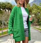 Women's Chunky Knit Cardigan with Pockets