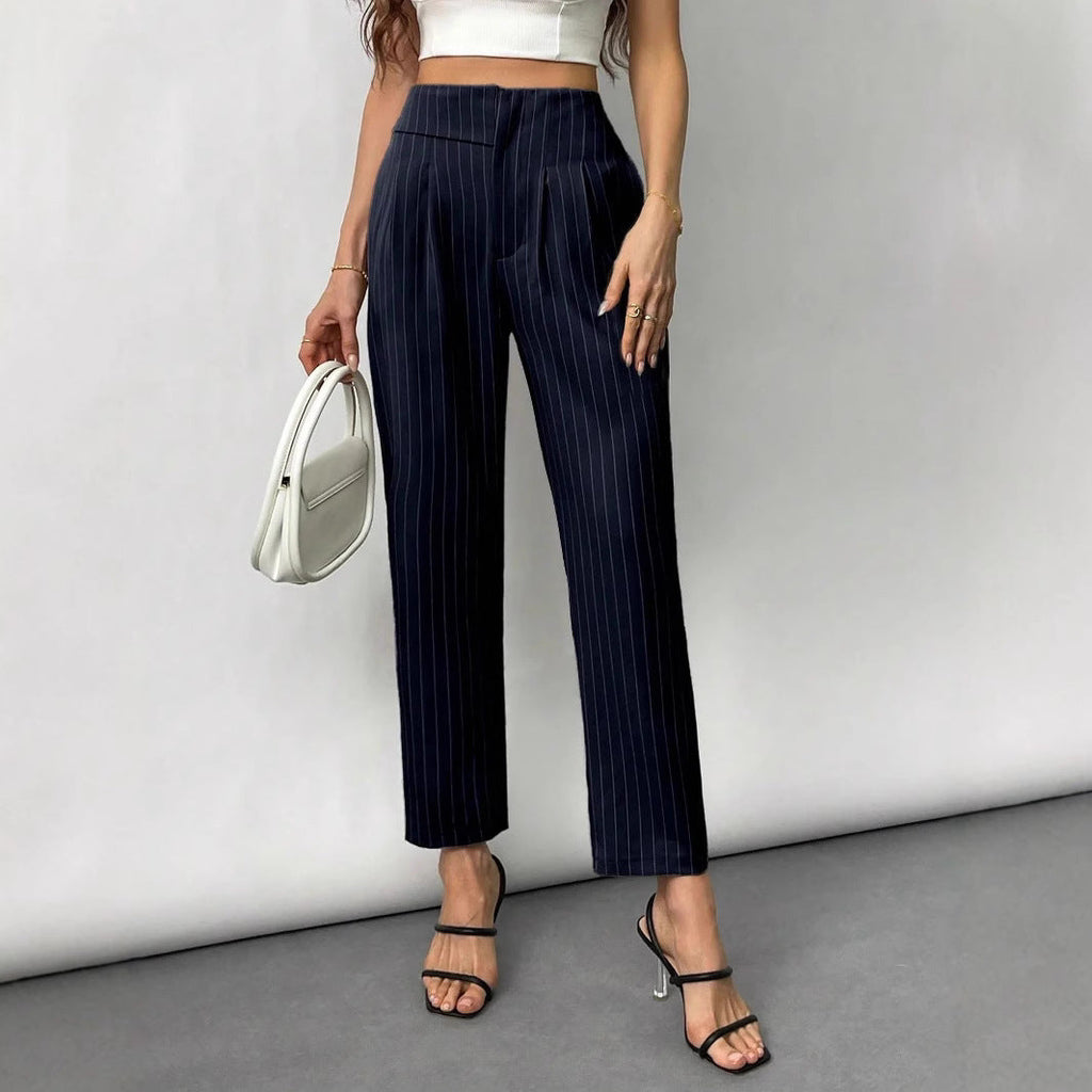 Women's Elegant and Fashionable Striped Trousers