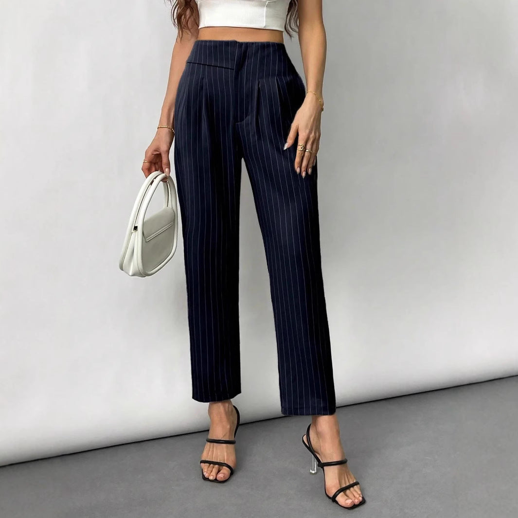 Women's Elegant and Fashionable Striped Trousers