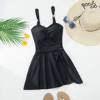 Women's Swimwear with Adjustable Straps and Ruching