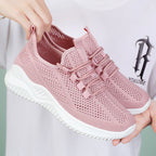 Women's Breathable Fitness Sneakers with Flexible Lacing