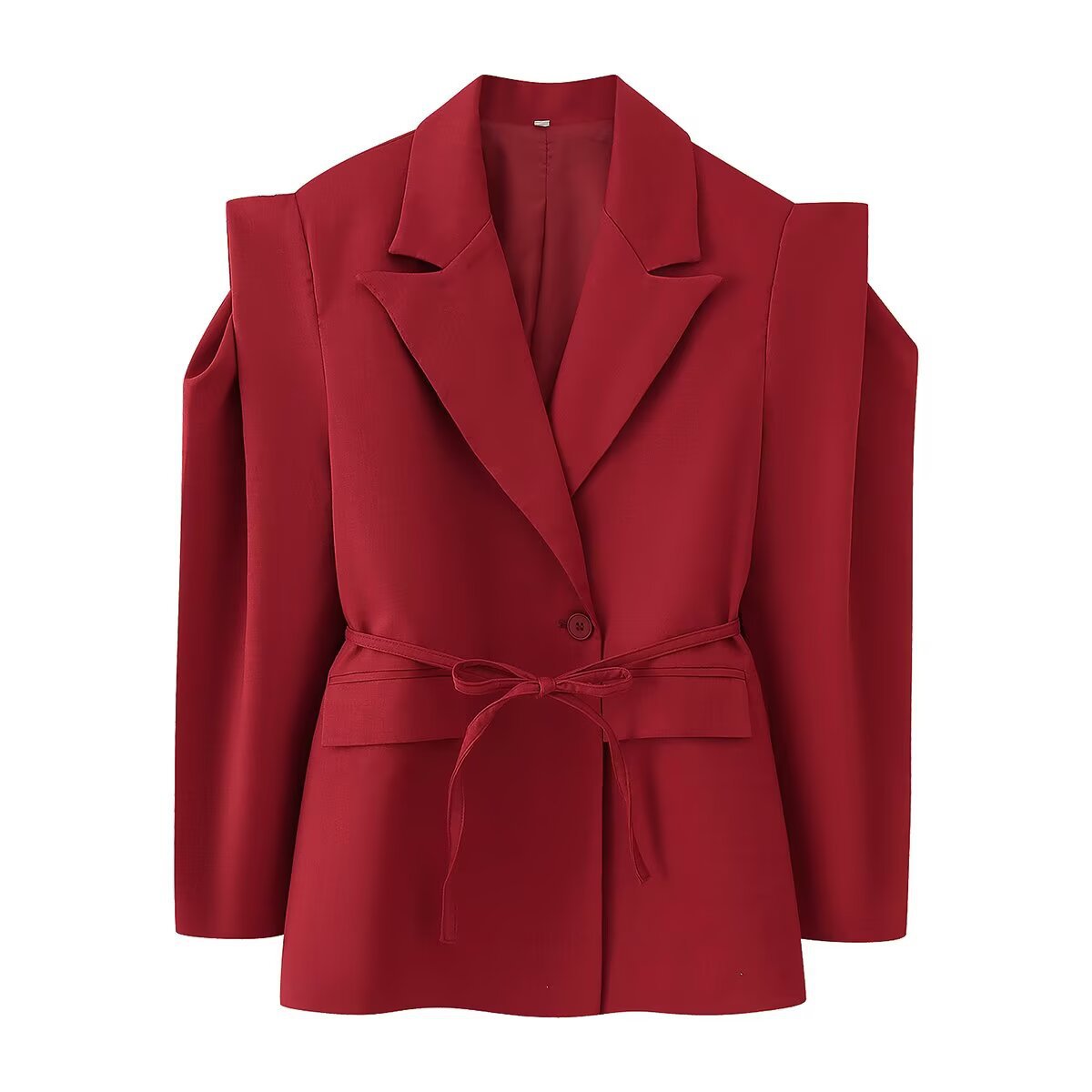 Elegant Oversized Blazer with Belt Detail