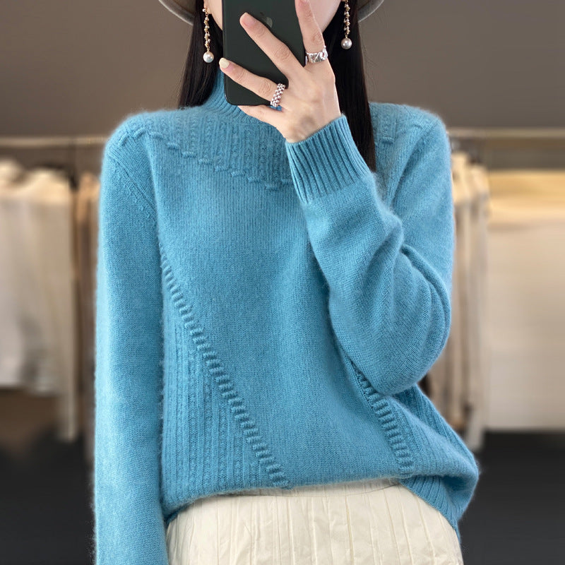 Women's Elegant and Comfortable Knit Sweater with Unique Design
