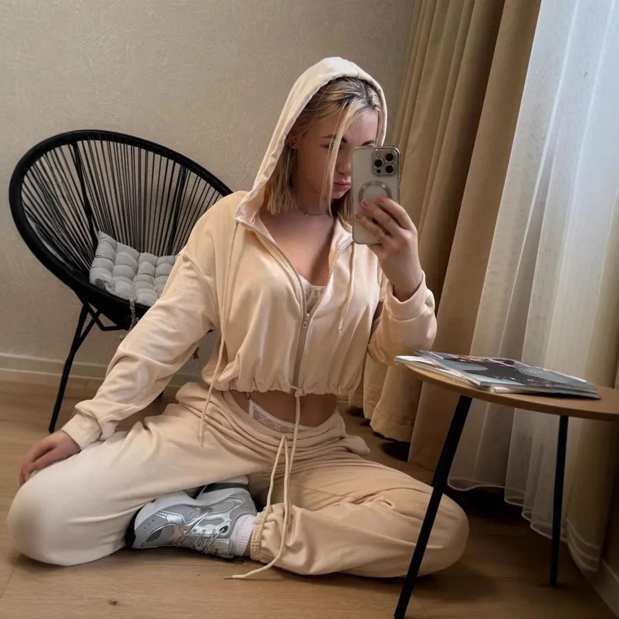 Women's Luxurious Velour Leisure Set