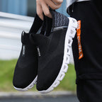 Women's Breathable Slip-On Sneakers with Elastic Knit Upper and Non-Slip Sole