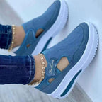 Women's Breathable Slip-On Sneakers with Fashion Accents