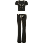 Casual Two-Piece Set with Drawstring
