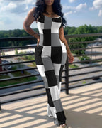 Women's Jumpsuit in Modern Striped Look
