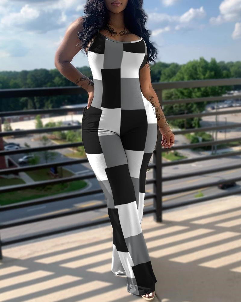 Women's Jumpsuit in Modern Striped Look